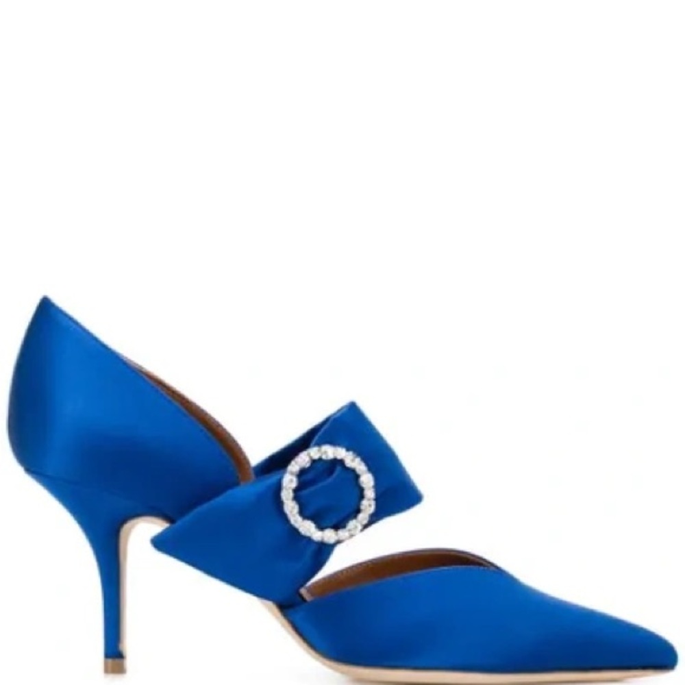 NEW IN BOX- Malone Souliers Maite Crystal Ms Pumps 70mm Blue, 40.5.